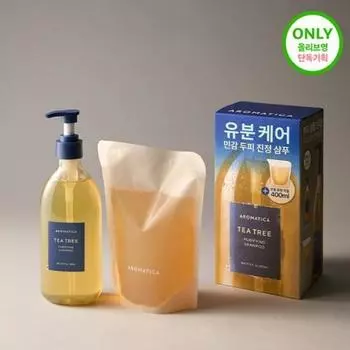 AROMATICA [1+1] Очищающий шампунь Aromatica Tea Tree Double Plan 400 мл + 400 мл