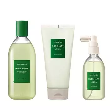 Aromatica Rosemary Routine Set Shampoo 400 & Treatment 320ml & Root Enhancer 100ML