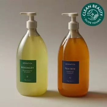 AROMATICA Шампунь против выпадения волос 1000 мл Выберите 1 из 2 типов (Розмарин/Чайное дерево) Tea Tree Shampoo 1000ml