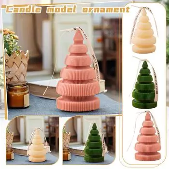 Ароматическая свеча в форме дерева, подарки для домашнего декора, украшения стола для вечеринки в спальне, рождественские праздничные украшения, сувениры для вечеринок(ИЛИ ЛУЧШИЕ ПОЖЕЛАНИЯ ) One Size зелёный