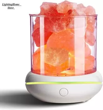 Ароматические лампы из натуральной гималайской соли USB-лампа с розовыми соляными камнями, многоцветный романтический ночник для оригинальных подарков на день рождения USB жемчужина белый