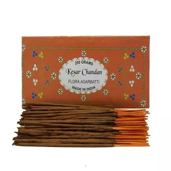 Ароматические палочки Dimraj Kesar Chandan Saffron Sandal Agarbatti, 250 грамм, благовония Flora 250 Grams