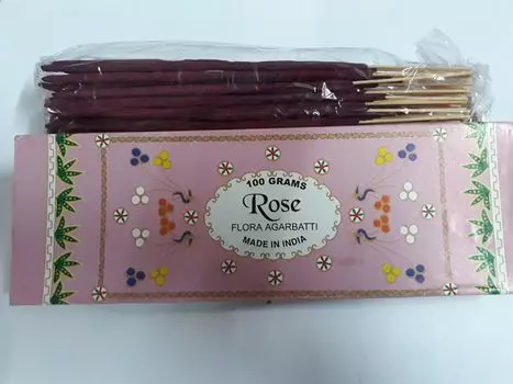 Ароматические палочки Dimraj Rose Agarbatti 100 грамм длительный аромат Flora Aroma Gulab Fragrance 100 Grams