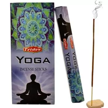 Ароматические палочки для йоги Tridev Agarbatti | Шестиугольная серия | Аромат | Преданный | 6 шт * 20 г для пуджи/поклонения