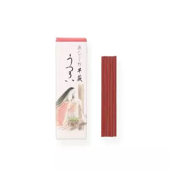 Ароматические палочки Гэндзи Каорисо Early Warabi Utsuroi Stick, 20 шт. Shoyeido 623302 Shoyeido Сделано в Японии Sawarabi Простой держатель для благовоний в комплекте красный
