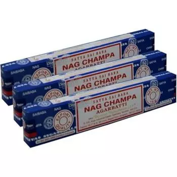Ароматические палочки Satya Nag Champa Agarbatti, упаковка из 3 шт. *15 г
