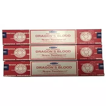 Ароматические палочки Satya Nag Champa Dragon s Blood - Упаковка из 3 шт. (15 грамм каждая)