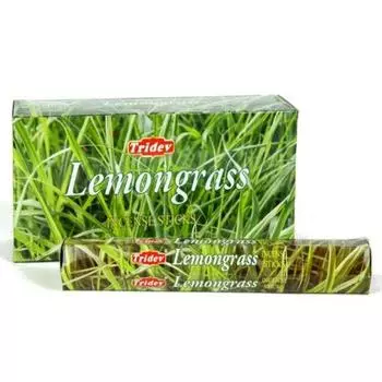 Ароматические палочки Tridev Agarbatti с лимонной травой | Шестиугольная серия | Аромат | Преданный | 6 шт * 20 г для пуджи/поклонения