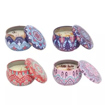 Ароматические свечи, набор, долговечные, бездымные, соевый воск, ароматерапевтические свечи для дома, день рождения, 4 шт.