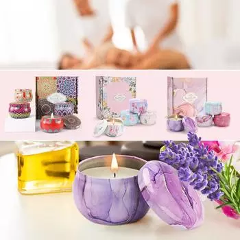 Ароматические свечи Подарочный набор для женщин, ароматерапевтические свечи для дома, 4 шт., подарки на Рождество, день рождения, День святого Валентина One Size светло-розовый