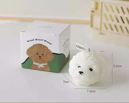 Ароматические свечи в виде головы плюшевой собаки 3D, милые ароматерапевтические свечи в виде щенков для домашнего декора, натуральные свечи из соевого воска, праздничные подарки