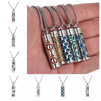 Ароматические украшения Ароматерапевтическое ожерелье Подвеска Медальон Духи Коробка Ожерелье Духи Ароматы style 6