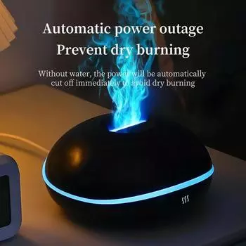 Ароматический диффузор Air 7 цветов светодиодный эфирное масло пламя лампа увлажнитель воздуха ультразвуковой генератор тумана аромадиффузор чёрный