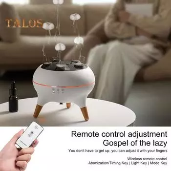 Ароматический увлажнитель воздуха с таймером и дистанционным управлением, светодиодная подсветка, автоматическое отключение, бесшумный распылитель в форме медузы, диффузор эфирных масел EU