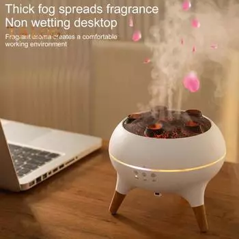 Ароматический увлажнитель воздуха с таймером и пультом дистанционного управления, светодиодная подсветка, автоматическое отключение, распылитель эфирного масла в форме медузы, декор стола US Plug