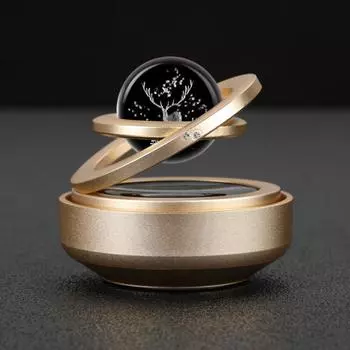 Ароматическое украшение для автомобиля, полностью плоское, олень, солнечное двойное кольцо, вращающееся автомобильное парфюмерное украшение для интерьера, сетка, красный креатив дубильная кора