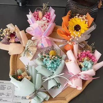 Ароматизатор для автомобиля Духи для воздуховодов Творческий вечный букет сухих цветов Украшения для автомобиля Аксессуары Аромат для кондиционера