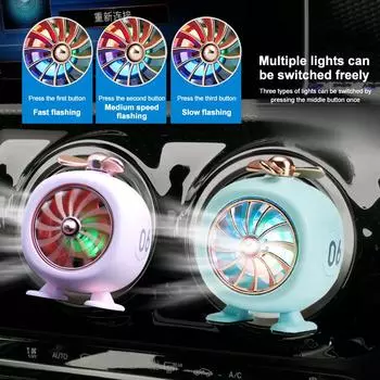 Ароматизатор для вентиляционного отверстия автомобиля с ритмической лампой Ароматерапия Мини-аромат в форме самолета Аромат для украшения автомобиля Стойкий аромат для автомобиля синий