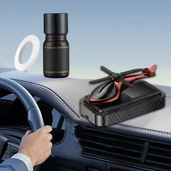 Ароматизатор на солнечной батарее в виде самолета и вертолета красный