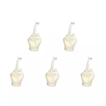 Ароматизированная свеча «Средний палец» из соевого воска, долговечная свеча для дома (белый) КДЕ