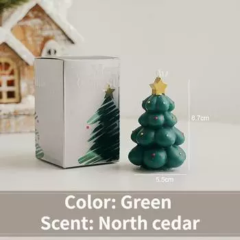 Ароматизированная свеча Zackoo 3D Christmas Tree, сувенир, подарок, свечи из воска ручной работы, украшение для вечеринки, домашнего стола, веселого Рождества
