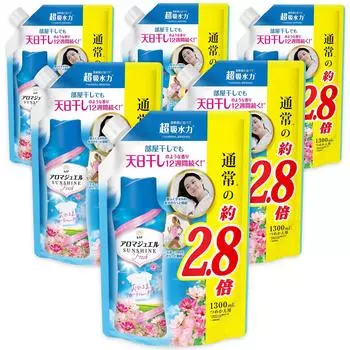 Ароматизированные бусины Lenor Happiness Aroma Jewel Ohisama Floral Refill Большая емкость x 6 пакетиков [продажа коробок] 1300 мл