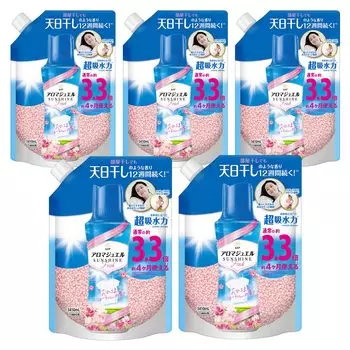 Ароматизированные бусины Lenor Happiness Aroma Jewel Ohisama Floral Refill x 5 пакетиков 1410 мл [Большая емкость] [Коробка для продукта]