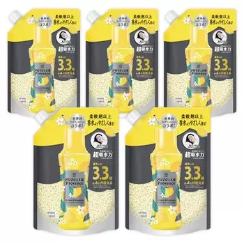Ароматизированные бусины Lenor Happiness Aroma Jewel с цитрусовым ароматом и вербеной, сменный блок x 5 пакетиков и 1410 мл [Большая емкость] [Коробка для продукта]