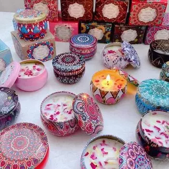 Ароматизированные долговечные соевые свечи с ароматом сухоцветов из кристаллов и камня бездымная ароматическая свеча для подсвечника Home Decorstion