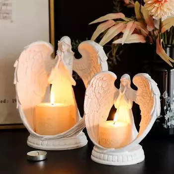 Ароматизированный подсвечник в виде молящегося ангела из смолы, украшение для ароматерапии, подсвечник для создания атмосферы, декор для свадебной вечеринки