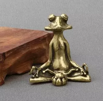 Ароматная твердая медная лягушка, чайная статуя домашнего животного, украшение