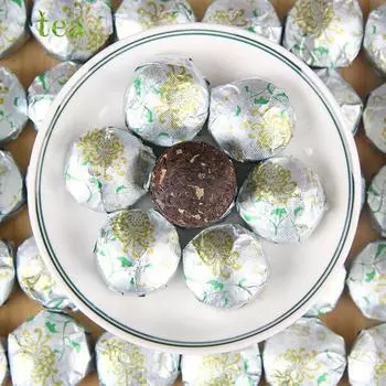 Ароматный чай Юньнань, маленькая туоча, комбинация чая из хризантемы и пуэра, травяной чай, хризантема и чайные листья пуэр 500г 500g