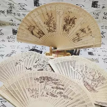 Ароматный деревянный веер оптом китайский характерный подарочный веер