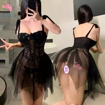 эротическое нижнее белье эротическое сексуальное свободная перспектива сетка страсть дразнящая соблазн полуночное очарование наряд One size