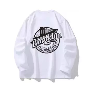 Arrow Panda Осенняя одежда с длинными рукавами из чистого хлопка, новый мужской и женский топ, весенний внутренний слой, базовая рубашка, футболка с круглым вырезом и длинными рукавами M коричневый