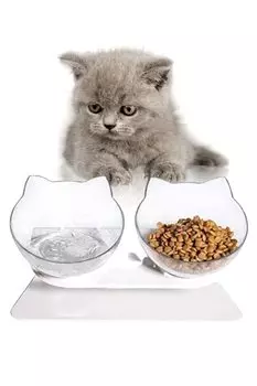 ARROWWAY Cat Bowl Cat Food Container Cat Tableware Food Bowl Food Dish Cat Cat Dish Water Container