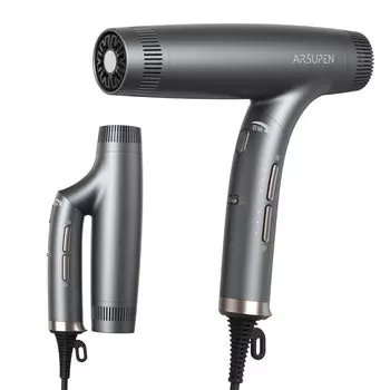 Arsupen Hair Salon Quick Ion Balance увлажняет и разглаживает волосы Большой объем воздуха Низкая температура 4 уровня скорости ветра Компактный фен, Sense, Dry,