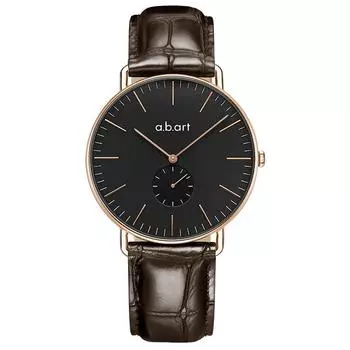 ART 36mm Rose Gold Case Alexander Calf Strap Business Watches Croco Alexander Brown A. B. FR36-015 Calf-Dark