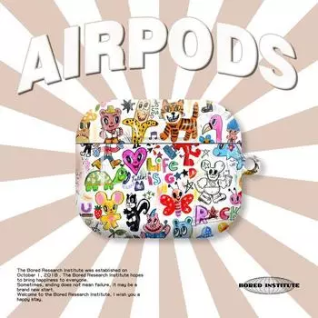 Art Applicable to Airpods3 Generation Earphone Case Airpodspro Second Generation/First Generation Protective Case Glossy Hard Case Airpods4 Generation Apple AirPods 2