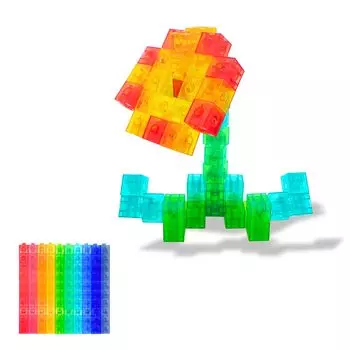 Art Block Candy Cube Красочные блоки для создания 3D развивающей игрушки для детей 3 лет 4 лет 5 лет Развивает цвето-формоустойчивость E-TOO [Собрать
