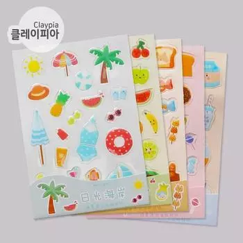 Art Box/Claypia Dakku Наклейка Украшение Желе Эпоксидная Наклейка 5 видов 1. Food