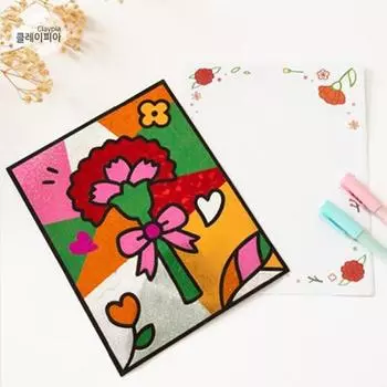 Art Box/Claypia Изготовление гвоздик на День родителей Художественная гвоздика из фольги