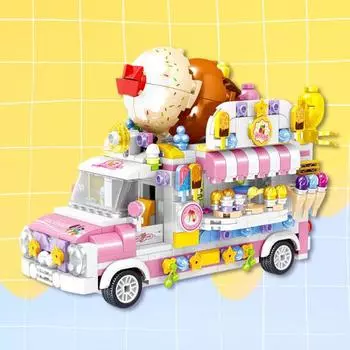 Art Box/Metal Tour Brain Development Mini Block Making - Ice Cream Truck Food Truck