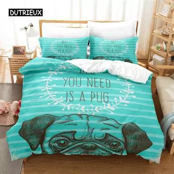 Art Cartoon Animals Bedding Set Duvet Cover Set 3d Bedding Digital Printing Bed Linen Queen Size Bedding Set Fashion Design US Queen(228x228cm)