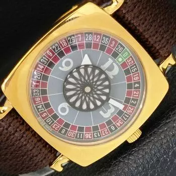 ART DECO HAND-WINDING SWISS MENS REFURBISHED GREY COLOR DIAL WATCH a431273-2 R106-a431273