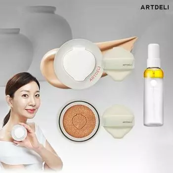 Art Deli Ceramic Glow Cushion 1 main product + 1 refill + 1 ceramic mist, No. 21 for normal skin/No. 21, 1 unit