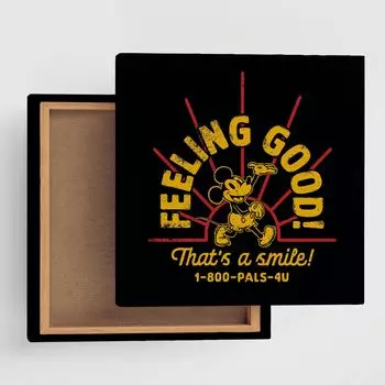 Арт Дели Постер Панель Микки Маус 30см x 30см Ретро Сделано в Японии Легкая Ткань dsny-2012-11