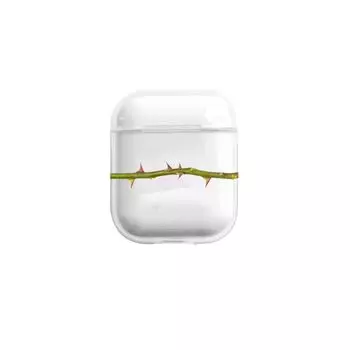 Art Design Transparent Couple Apple Earphone Case Airpods2 Second Generation Drop-Resistant Silicone Third Generation Bluetooth Protection Soft Case AirPods 1/2 Transparent