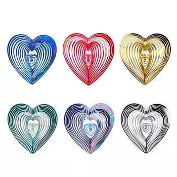 Art Heart Wind Spinner Yard Art Beating Heart Wind Spinner Садовое украшение красный