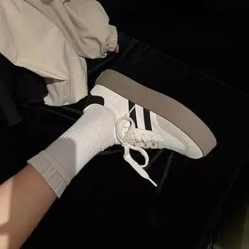 Art high school girl~ autumn new platform leather casual board shoes children 36